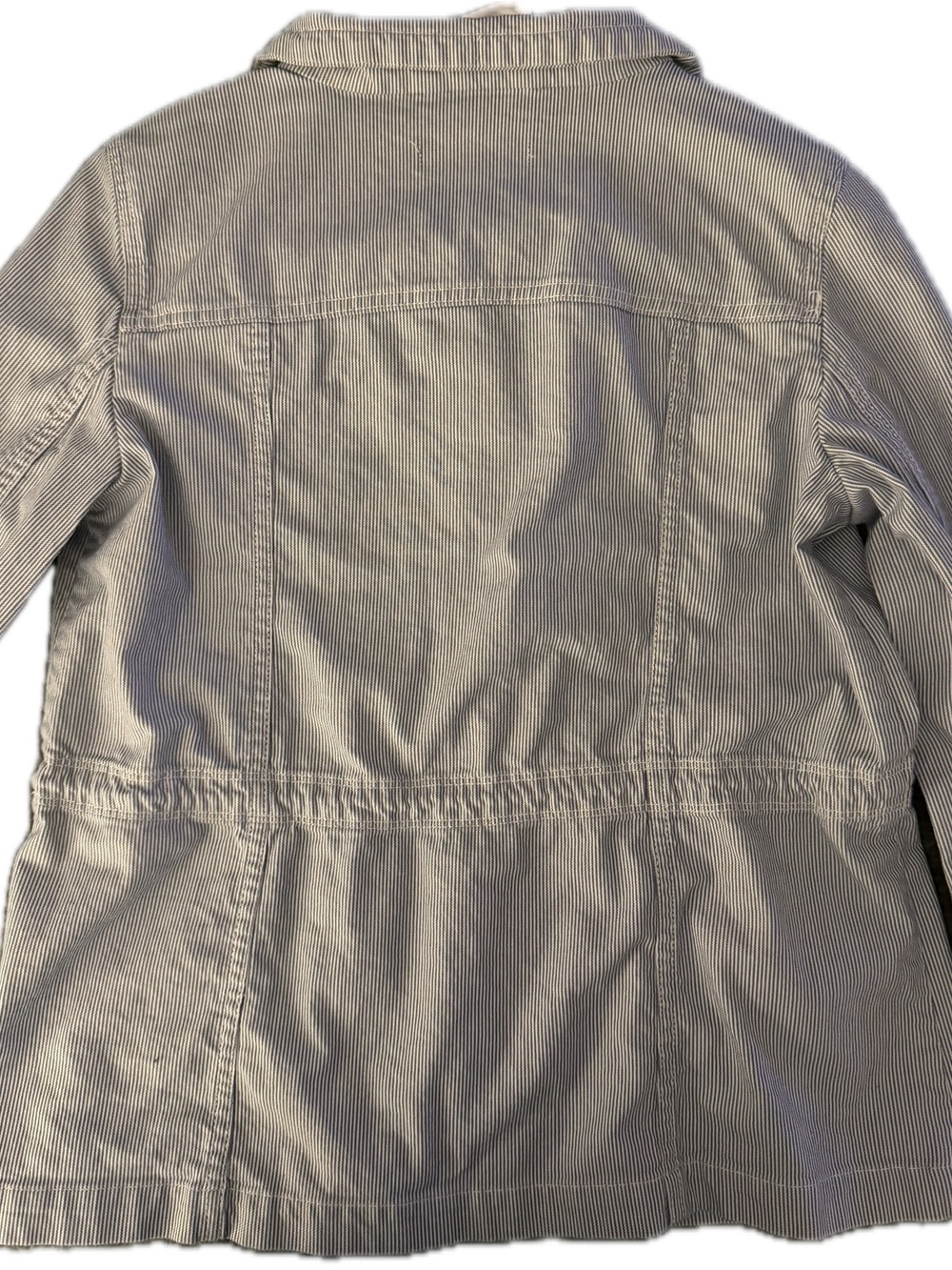 Talbots Light Blue Pinstripe Utility Jacket - Picture 5 of 5